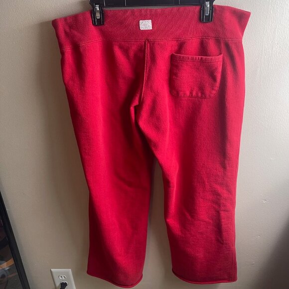 Y2K American Eagle Sweatpants Womens XL Red Wide Leg Low Rise Drawstring X - Picture 6 of 12